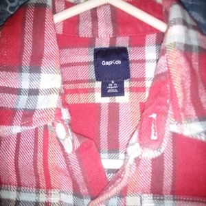 Gap kids flannel 6/7 boys red/yellow/blue/white